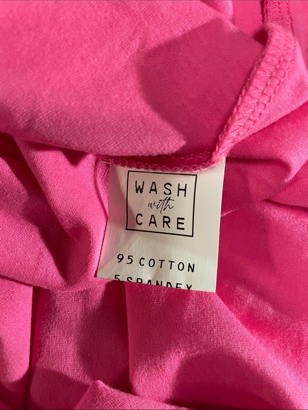 Color block Vibrant Hot Pink and Tan Relaxed Tee Shirt Size M | NWT - Picture 6 of 6